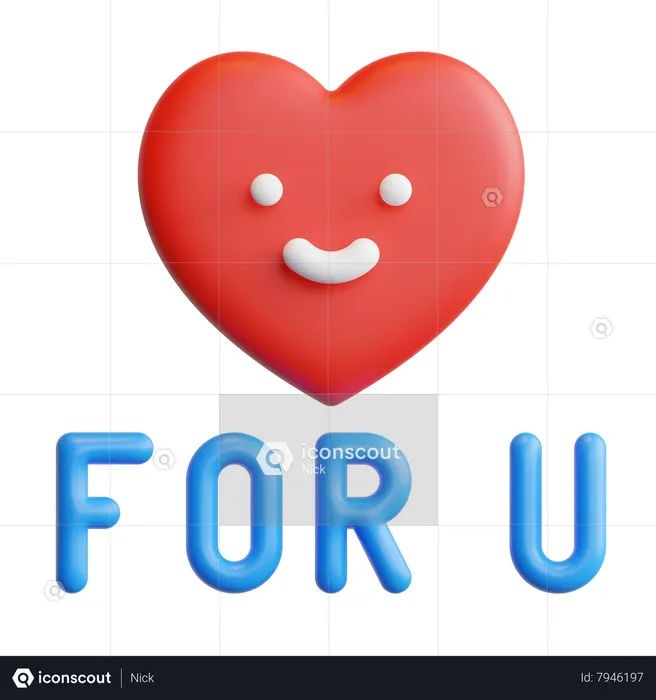 For You Emoji 3D Icon