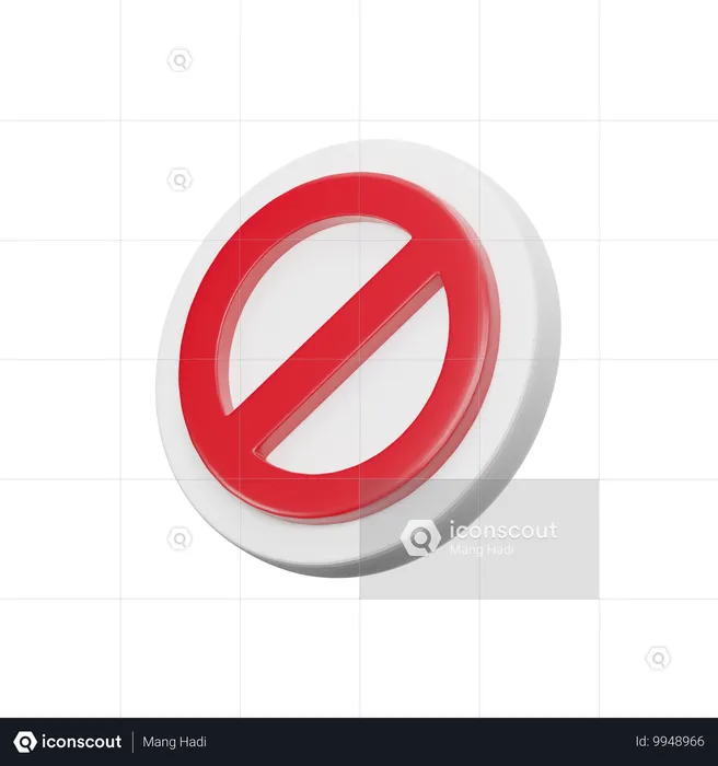 Forbidden Emoji 3D Icon