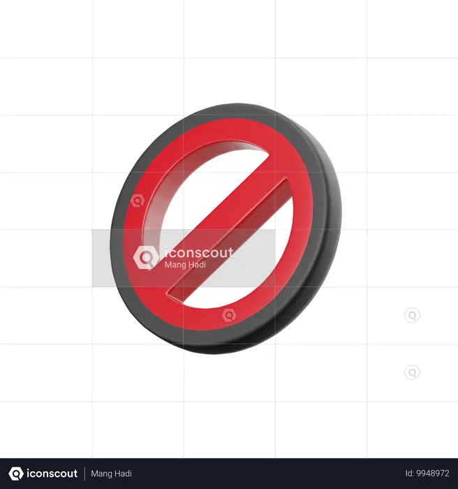 Forbidden Emoji 3D Icon