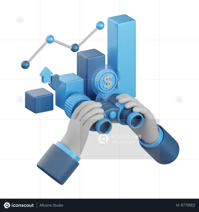 Forecast Analytics  3D Icon