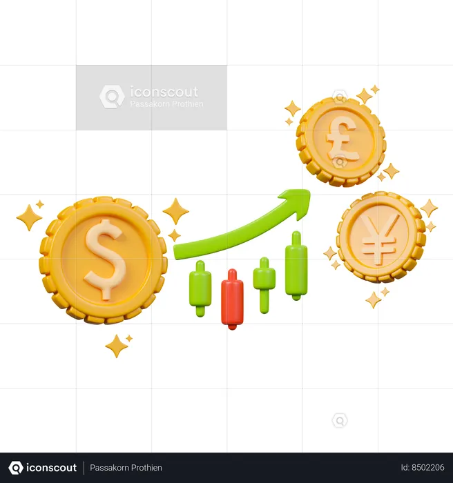 Foreign Currency Exchange  3D Icon