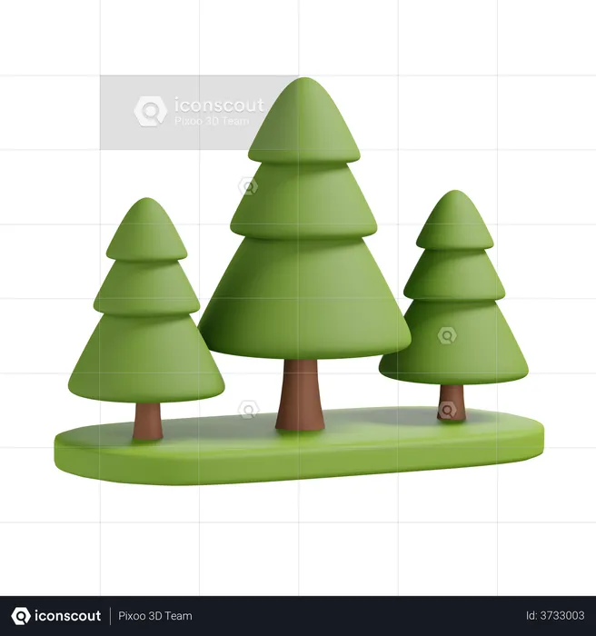Forest  3D Illustration