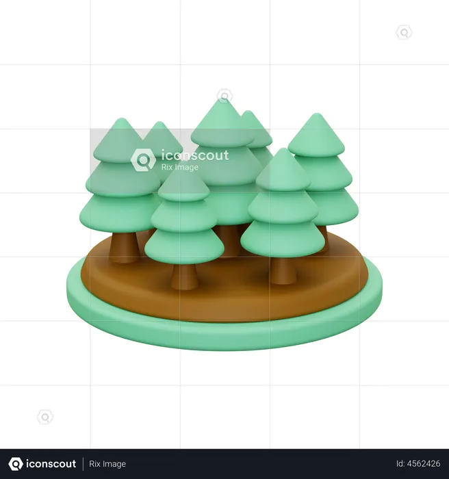 Forest  3D Illustration