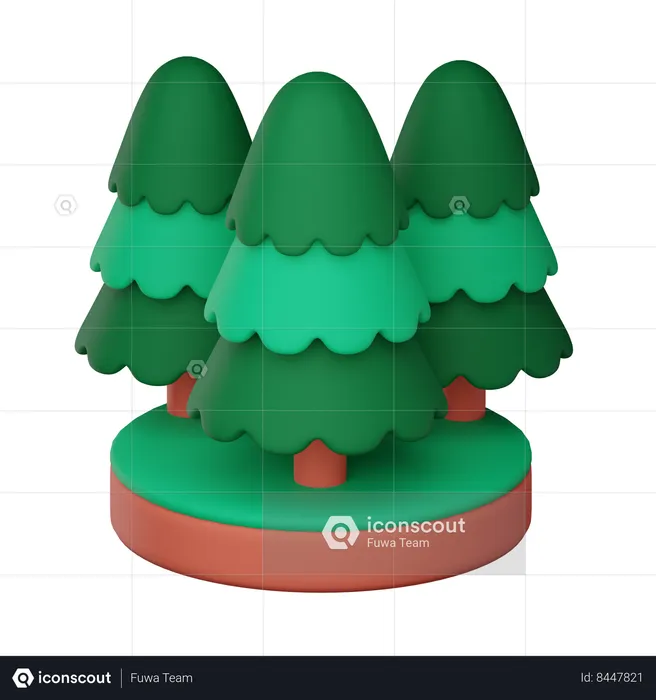 Forêt  3D Icon