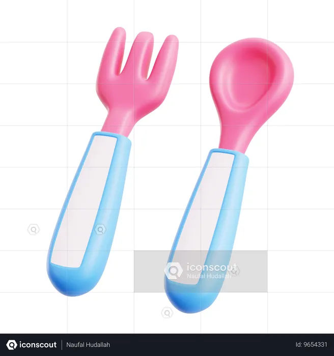 Fork And Spoon  3D Icon