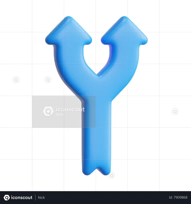 Fork arrow  3D Icon