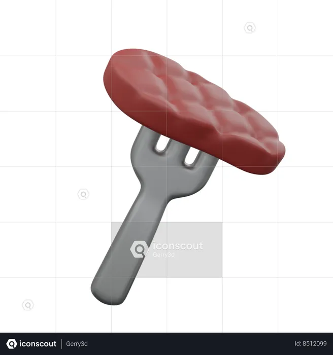 Fork Beef  3D Icon