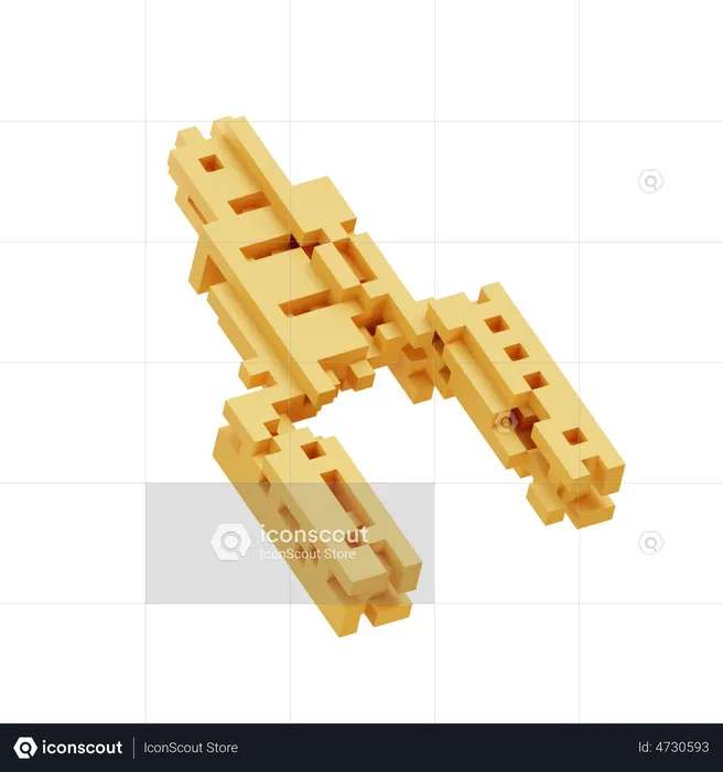 Fork Cell Fracture  3D Icon