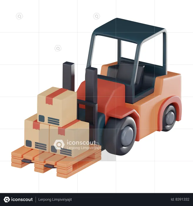 Forklift Truck  3D Icon