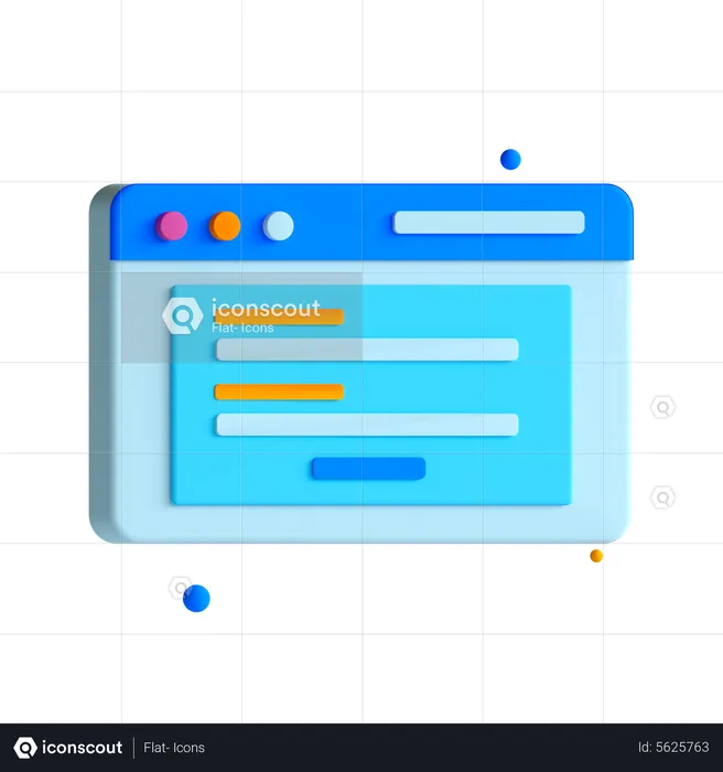 Form Based User Interface  3D Icon