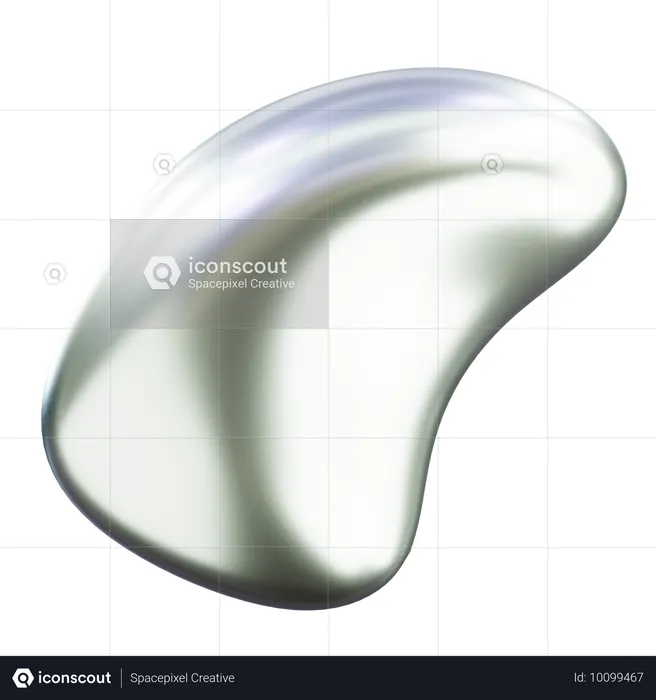 Forma abstracta de gota  3D Icon