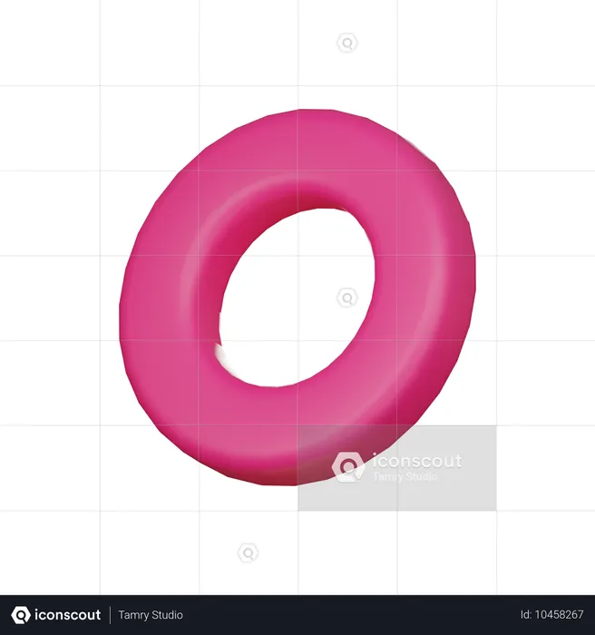 Forma abstracta de donut  3D Icon