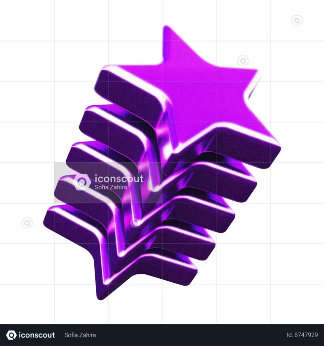 Forma abstracta de estrella  3D Icon