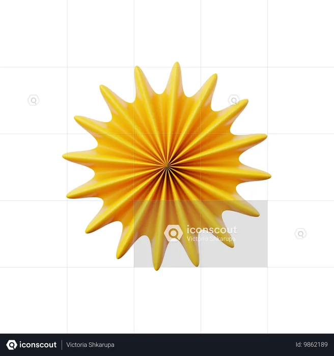 Forma abstracta de estrella  3D Icon