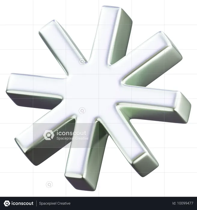 Forma abstracta de estrella  3D Icon