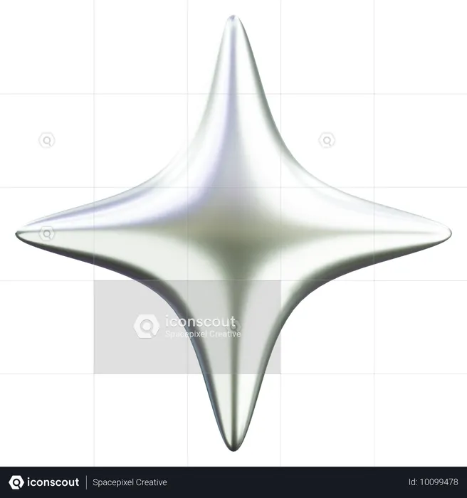 Forma abstracta de estrella  3D Icon