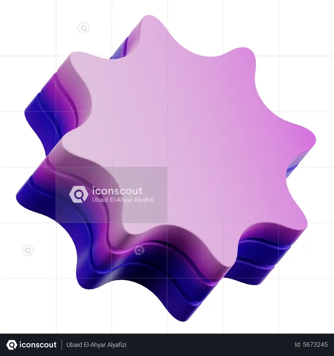 Forma abstracta de estrella  3D Icon