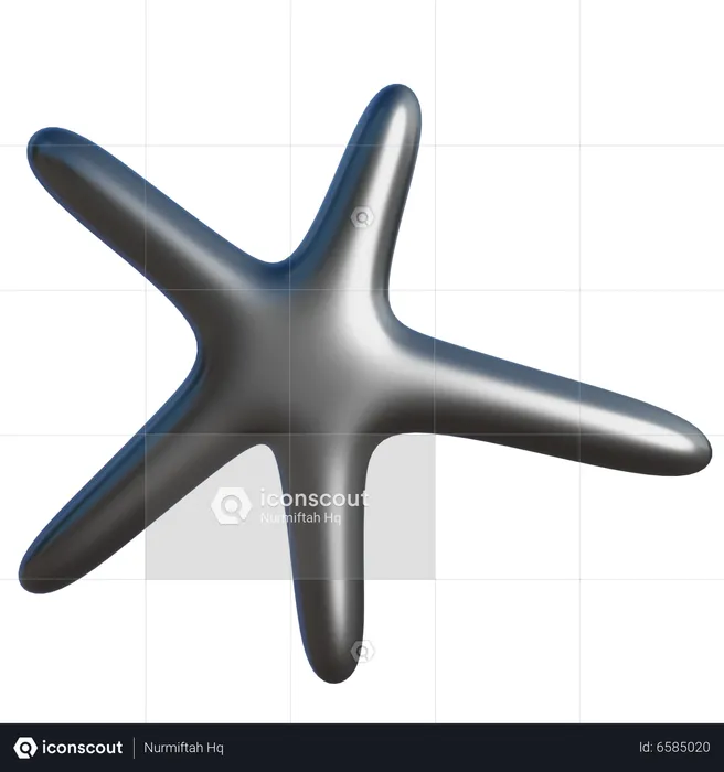 Forma abstracta de estrella  3D Icon