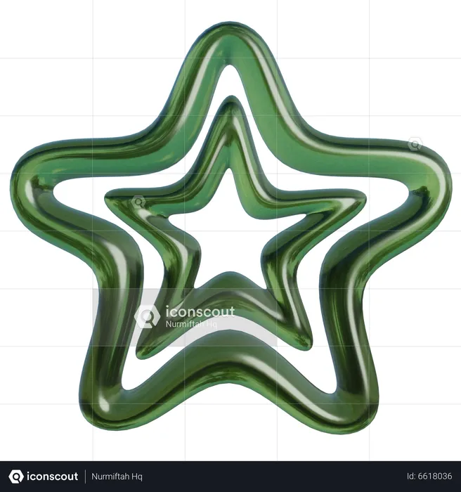 Forma abstracta de estrella  3D Icon