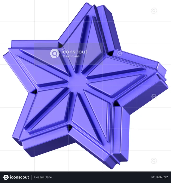 Forma abstracta de estrella  3D Icon