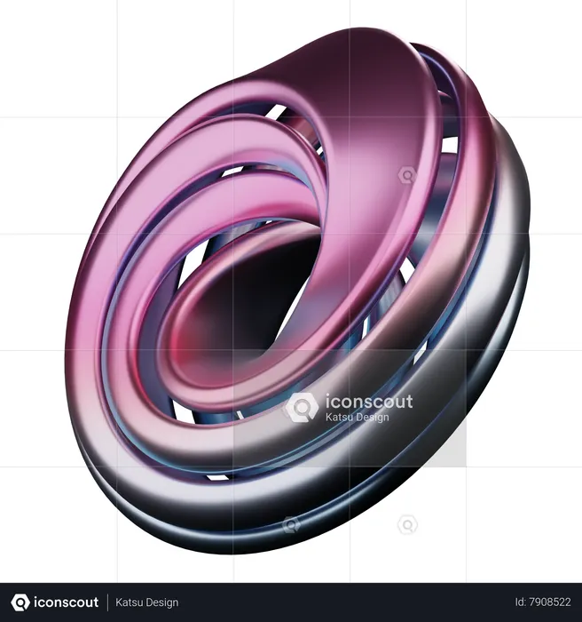 Forma abstracta espiral  3D Icon