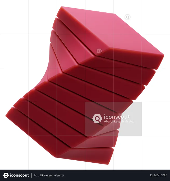 Forma abstrata de cubo  3D Icon