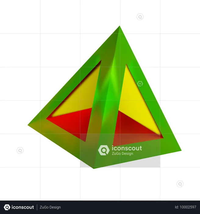 Forma abstrata de triângulo  3D Icon