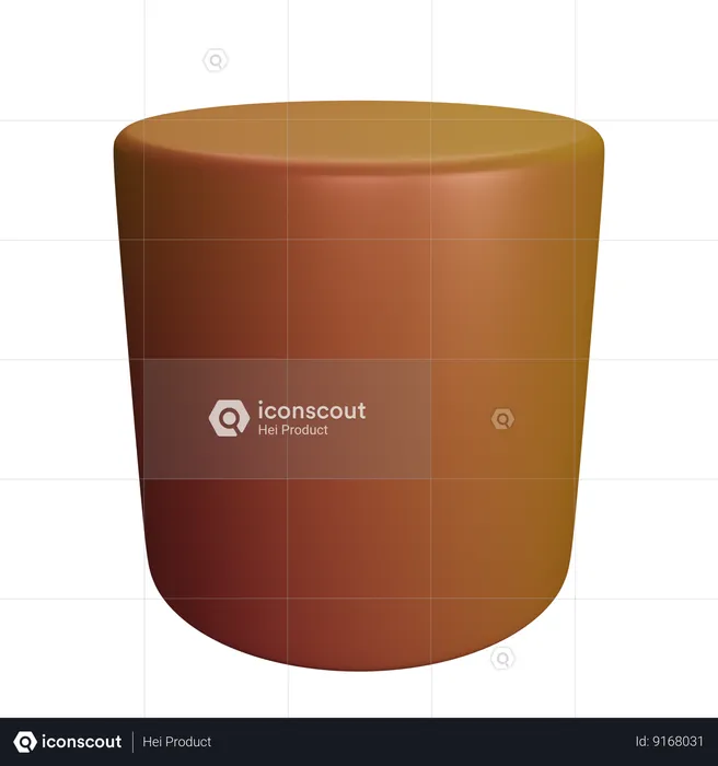 Forma de cilindro  3D Icon