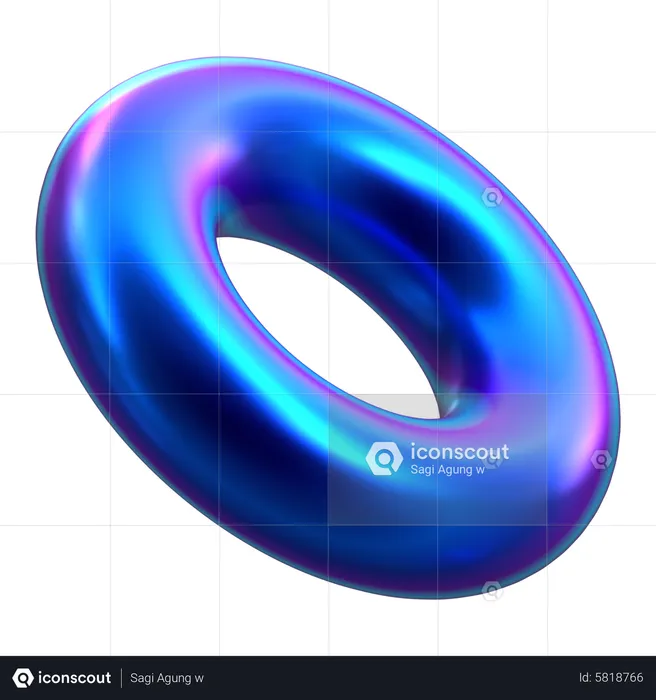 Forma de anillo  3D Icon