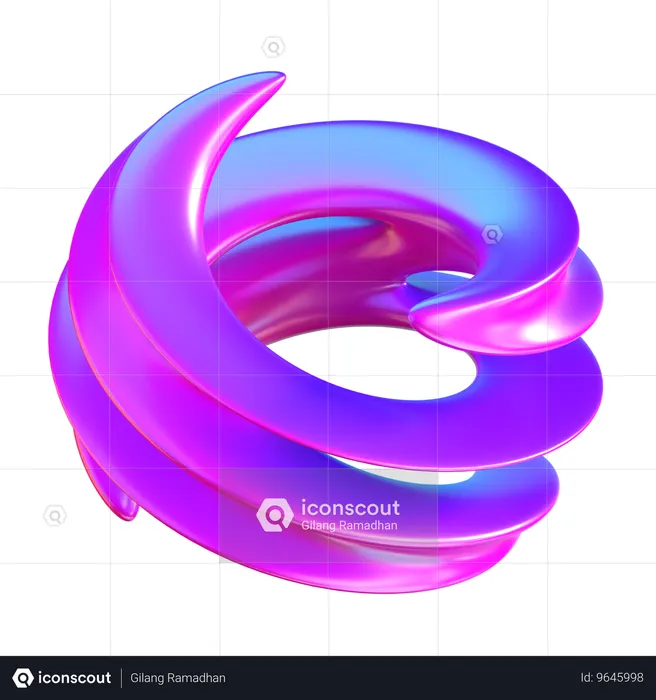 Forma de anillo abstracto  3D Icon