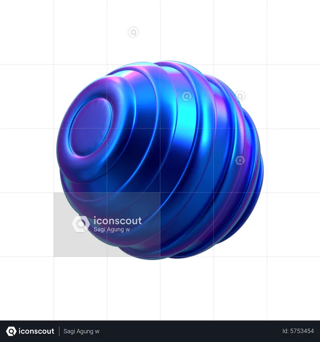 Forma de bola  3D Icon