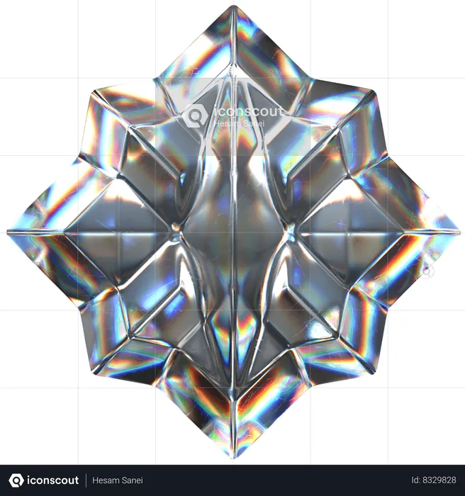 Forma de diamante  3D Icon