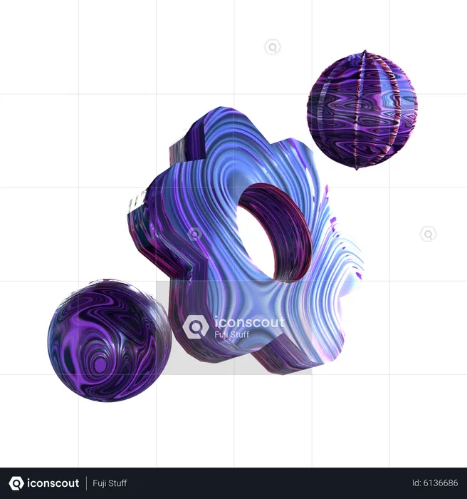 Forma de engranaje  3D Icon