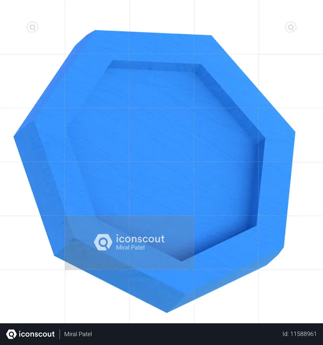 Forma de heptágono  3D Icon