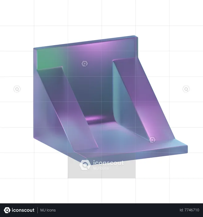 Forma de diapositiva de dos lados  3D Icon