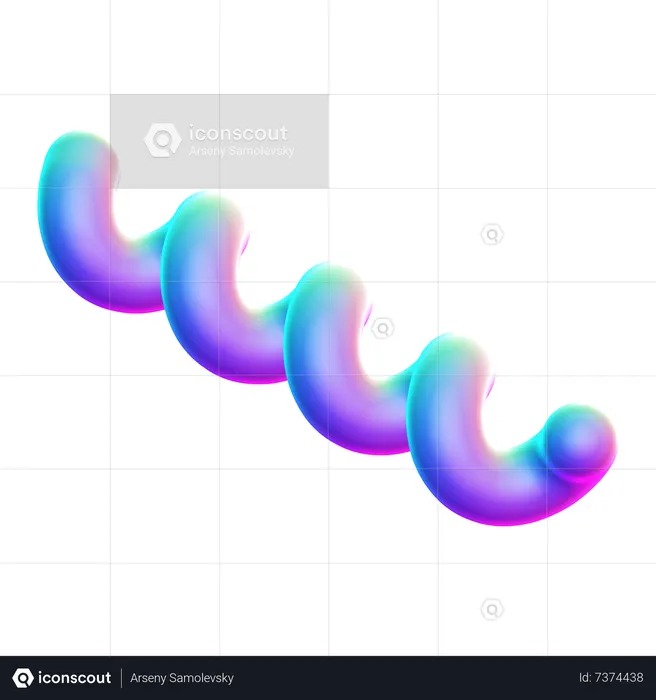 Forma de espiral  3D Icon