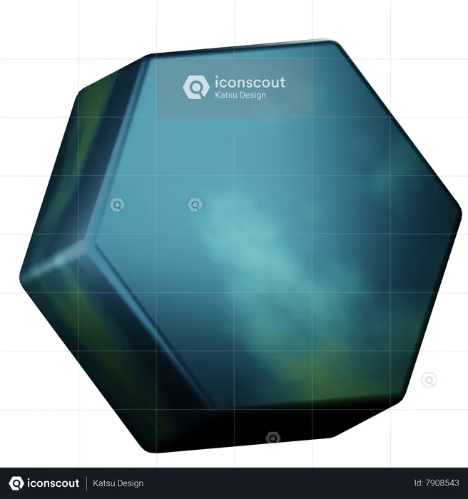 Forma hexagonal  3D Icon