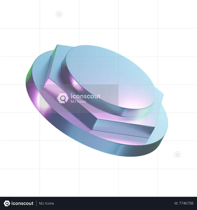 Forma de podio  3D Icon