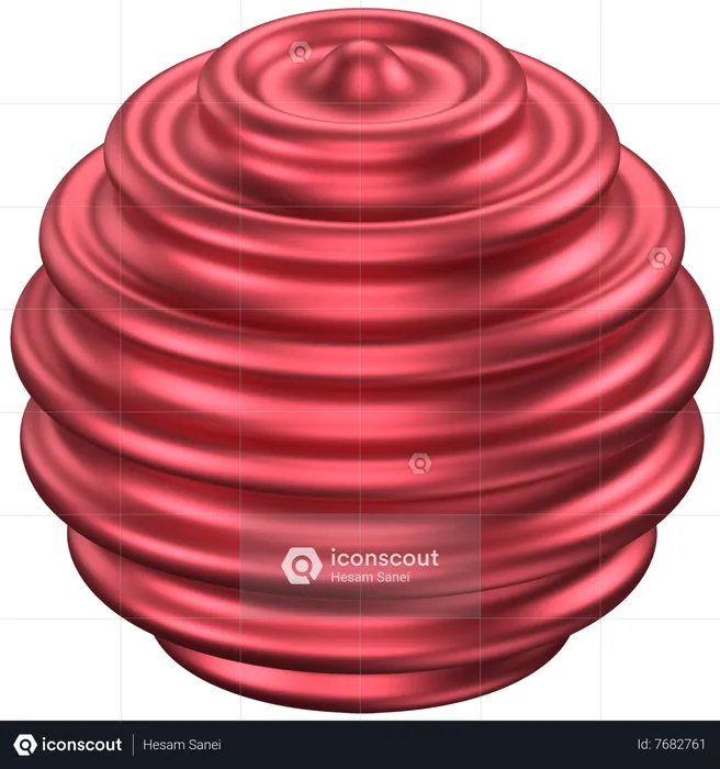 Forma abstrata de bola circular  3D Icon