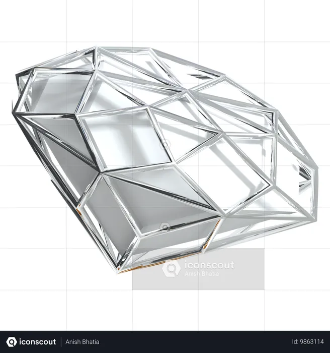 Forma abstrata de diamante  3D Icon