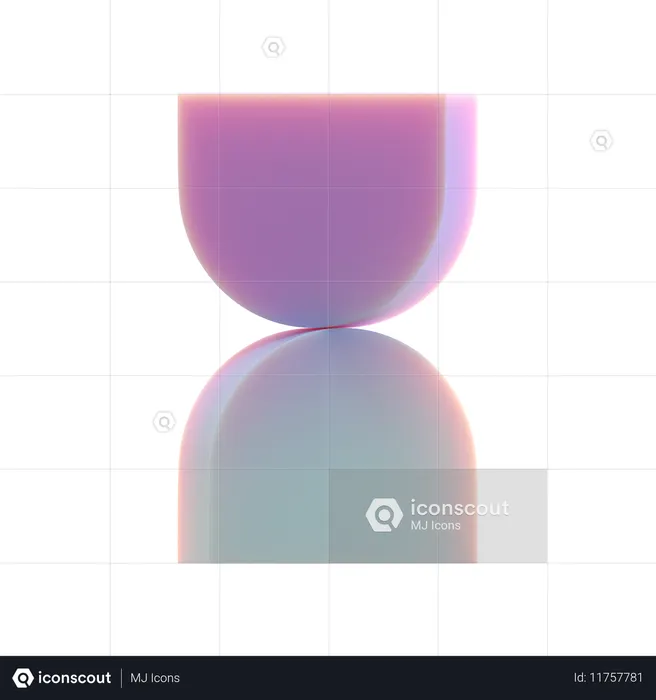 Formato de ampulheta  3D Icon