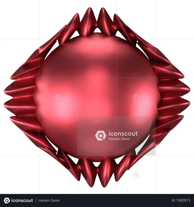 Forma abstrata de bola  3D Icon