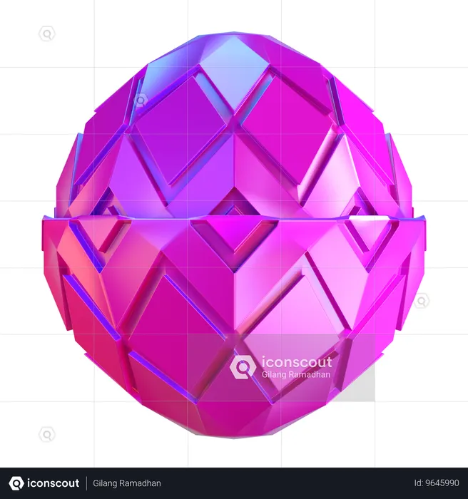 Forma de esfera abstrata  3D Icon