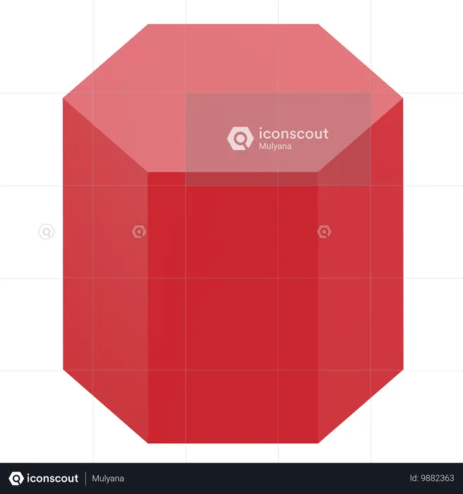 Forma de prisma hexagonal  3D Icon