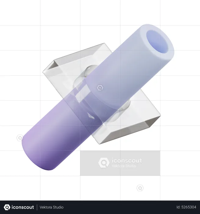 Formato de tubo  3D Icon