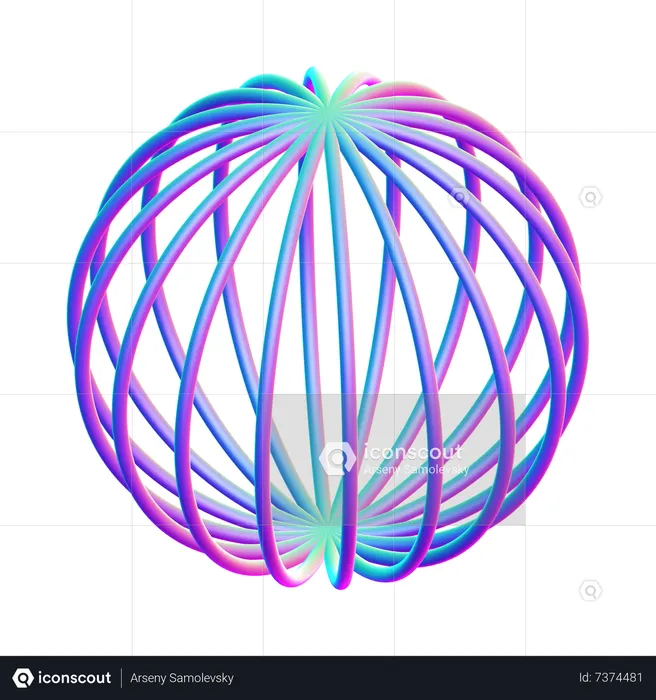 Formato de estrutura de arame  3D Icon