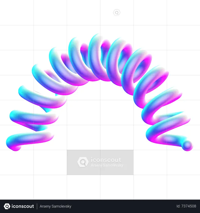 Forma espiral  3D Icon