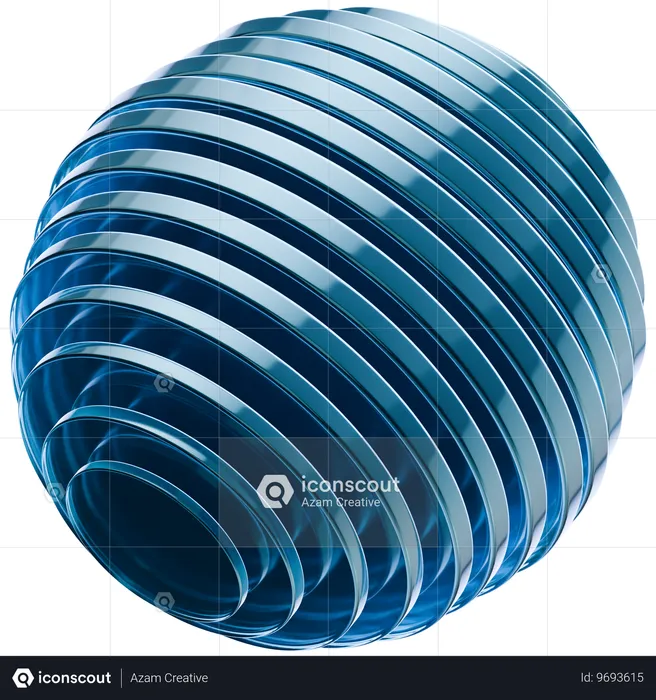 Forme abstraite de boule tranchée  3D Icon