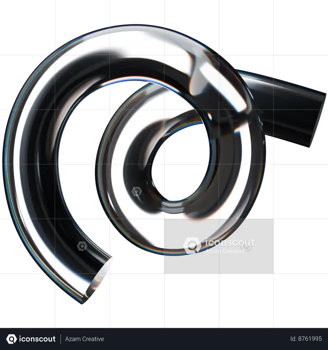 Forme abstraite en spirale  3D Icon