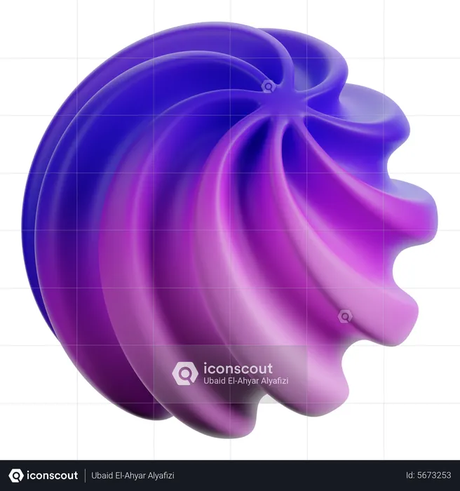 Forme abstraite en spirale  3D Icon